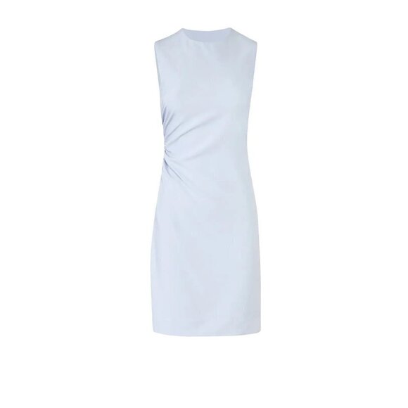 Milly Sherry Sleeveless Ruched Mini Dress in Cloud Blue 2 Womens - Picture 10 of 12